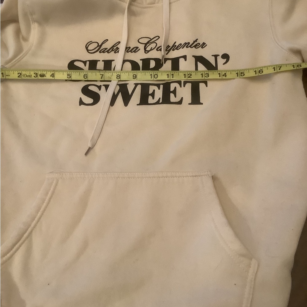 Sabrina Carpenter Graphic Hoodie Sweatshirt – Cream – Unofficial Fan Made-Small - Picture 6 of 7